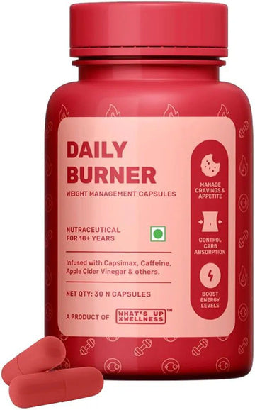 What's Up Wellness Daily Burner Capsules with CarbBliss® & ACV - 30 Capsules