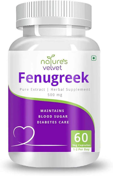 Nature's Velvet Lifecare Fenugreek Pure Extract (500 mg), 60 veggie capsules