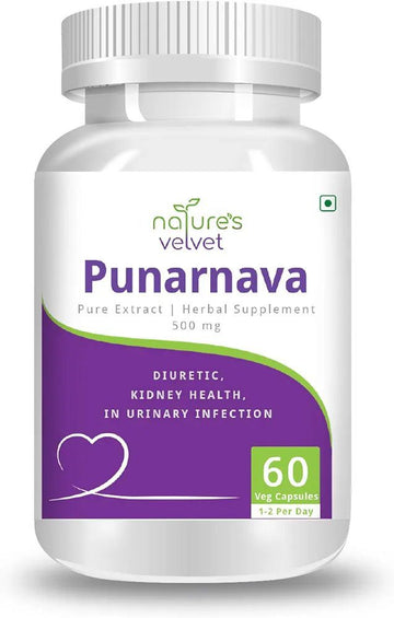 Natures Velvet Lifecare Punarnava Pure extract 500 mg 60 Capsules