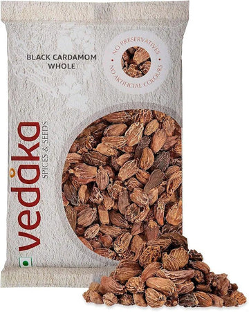 Vedaka Black Cardamom (Kaale Elaichi), 100g