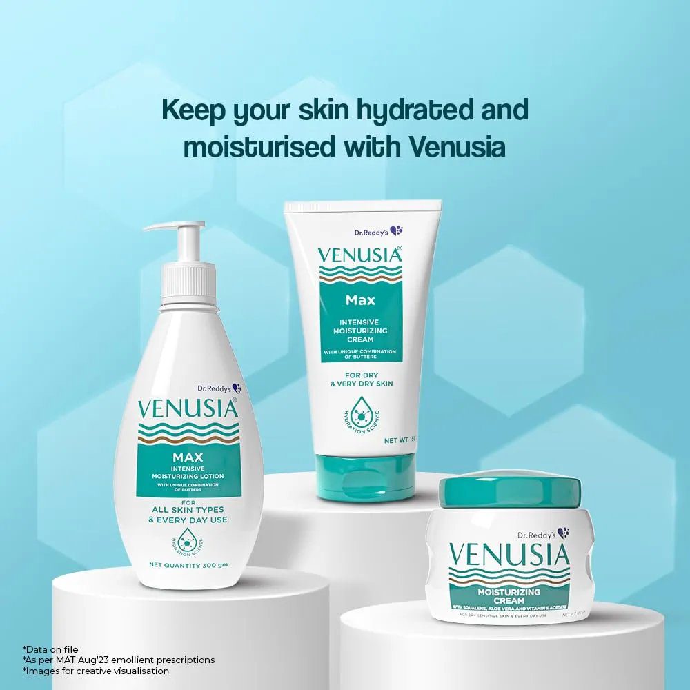 Venusia Max Intensive Moisturizing Cream For Dry Skin To Very Dry Skin, 150 Gm