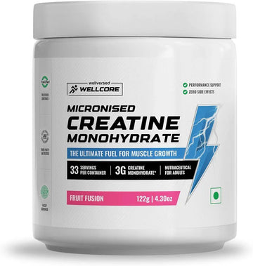 Wellcore - Pure Micronised Creatine Monohydrate | Fruit Fusion 122g