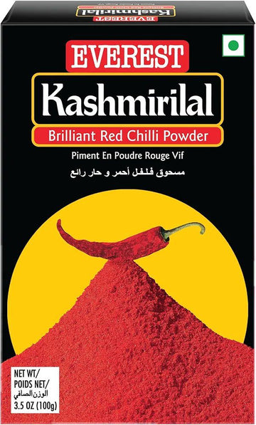 Everest Powder, Kashmirilal Brilliant Red Chilli Powder,100g Carton