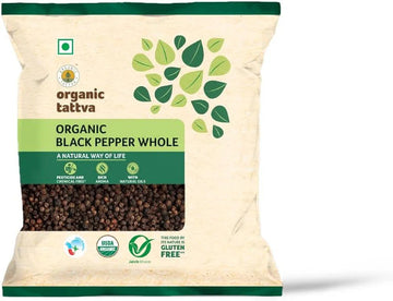 Organic Tattva, Organic Gluten Free Black Pepper/Kali Mirch - 100G |