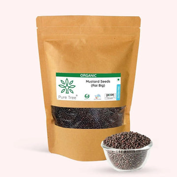 Pure Tree Certified Organic Mustard Seeds Big | 250 Gm |