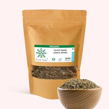 Pure Tree Certified Organic Jeera Seeds | 250 Gm|
