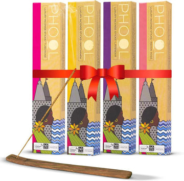 PHOOL LUXURY INCENSE Natural Floral Incense Sticks (Bundle Pack Of 4)