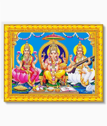 Pavan Photo Laminations Lakshmi Devi Ganesha Saraswati Ganesh