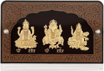 Pk & Pk Jewellers Laxmi Ganesh Saraswati Table Top | 24KT Gold |