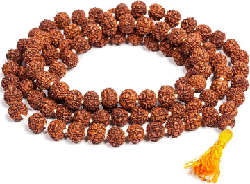 Petrichor Rudraksha Mala Original Nepal (Brown, 108 Rudraksha beads, 9 mm | Length : 20 inches, 1 pc) For Unisex Adult