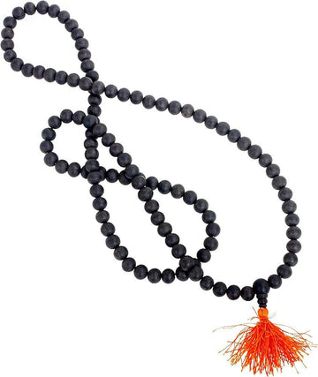 anciently Men 100% Natural Unpolished Karungali Malai Original Karungali Malai 8Mm-Natural Black Ebony Wood Mala