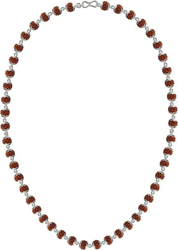 Njels 925 BIS Hallmark Silver Original Rudraksha Mala for Men | Copy