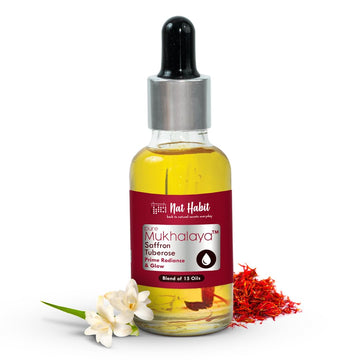 Nat Habit Saffron Tuberose Mukhalaya, Face Oil For Radiance & Glow (30ml)