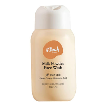 Vilvah Store Milk Powder Face Wash | Gentle Exfoliation & Deep Cleansing- 50G