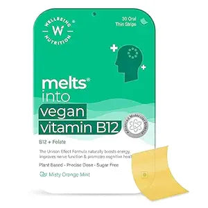 Wellbeing Nutrition Melts Vegan Vitamin B12 - 30 Oral Strips