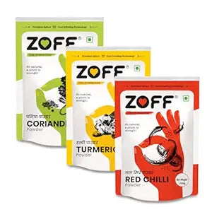 Zoff Red Chilli , Turmeric ,Coriander Powder | Pack of 3
