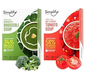 Simplify Tomato Soup and Spinach & Broccoli Soup - Pack of 2