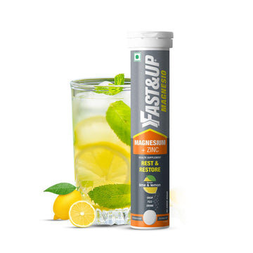 Fast&Up Magnesio - 20 Effervescent Tablets - Lime and Lemon Flavor
