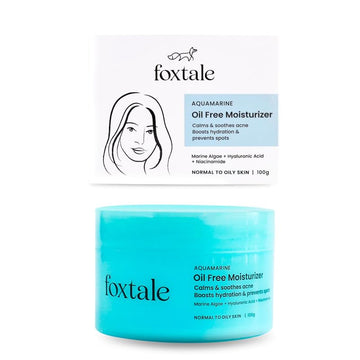 Foxtale Oil-Free Gel Moisturizer for Face | Hyaluronic Acid, Niacinamide, Betaine, Marine Algae