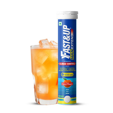 Fast&Up Man Extend, Testofen Fenugreek Extract Pack of 20 Effervescent (Peach Flavour)
