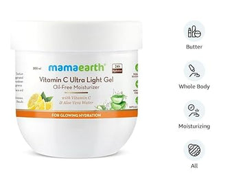 Mamaearth Vitamin C Ultra Light Gel Oil-Free Moisturizer - 200 ml