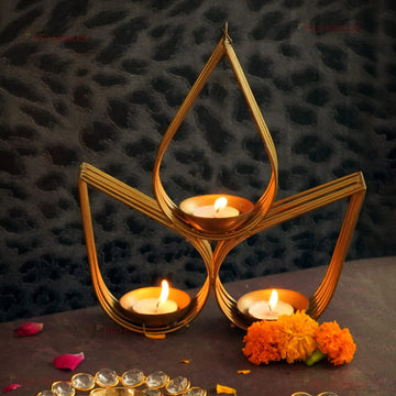 TIED RIBBONS Wall Hanging Tealight Candle Holders Metal Wall Sconce