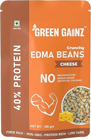 Green Gainz Roasted Edamame Cheese Flavour 100gm