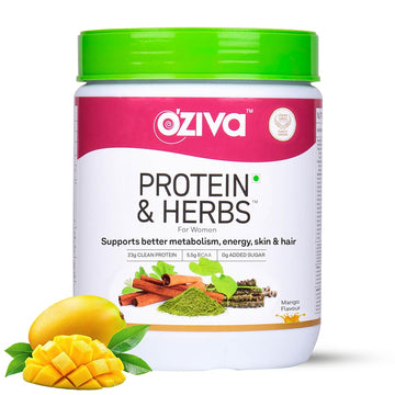 OZiva Protein & Herbs for Women Mango (453gm)