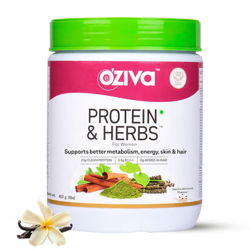 OZiva Protein & Herbs for Women (Vanilla Almond)(453gm)