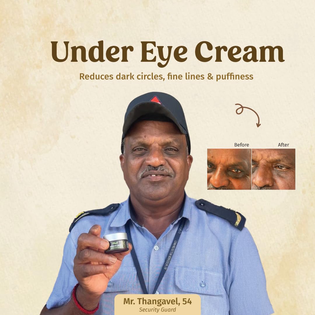 Vilvah Store Under Eye Cream | For Dark Circles, Eye Puffiness, Fine Lines & Wrinkles -20ml