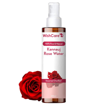 WishCare 100% Pure & Natural Rose Water Liquid - 200 ml