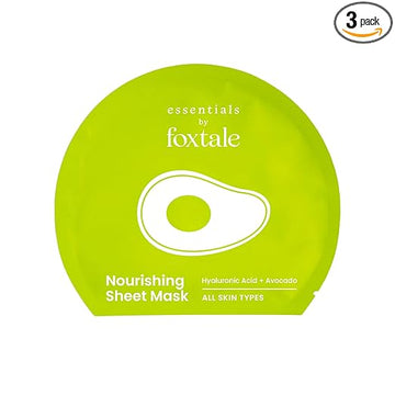 Foxtale Nourishing Sheet Mask with Hyaluronic Acid and Avocado for Nourishing & Hydration, Men & Women, 26g