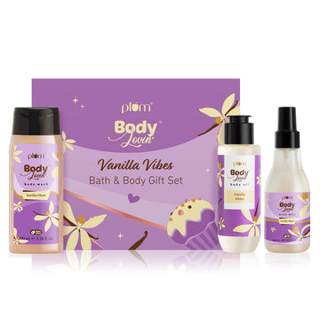 Plum Body Lovin' Vanilla Vibes Bath & Body Gift Set | Pack Of 3