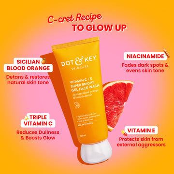 DOT & KEY Vitamin C + E Super Bright Gel Face Wash For Glowing And Brightening Skin