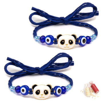 To The Nines Kids Rakhi/Band For Beloved Brother With Tilak Material - Pack of 2 Kids Rakhi