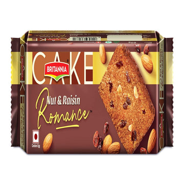 Britannia Cake - Nuts and Raisin Romance, 60g