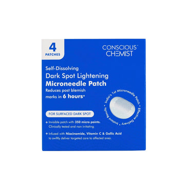 Conscious Chemist® Self Dissolving Dark Spot Lightening Microneedle Patches (Pack of 4 Patches)