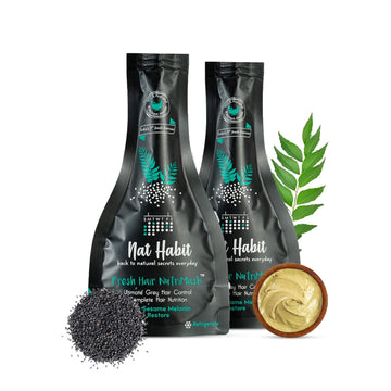 Nat Habit Curry Sesame NutriMask Fresh Hair Mask For Grey Hair - (Pack of 2 x 40 gm)