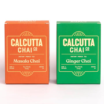 Calcutta Chai Co Masala Chai|Ginger Chai|| Instant Tea Premixes|30 Sachets|Pack Of 2 - 420G