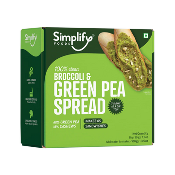 Simplify Foods Broccoli & Green Pea Spread - 30g