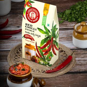 G Pulla Reddy Red Chilli Pickle Pouch- 400g