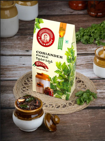 G Pulla Reddy Coriander Pickle Pouch - 400g