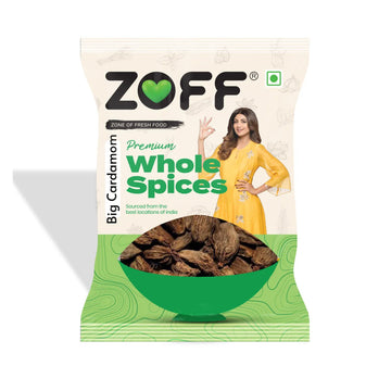 ZOFF Big Cardamom Whole - Badi Elaichi - 25g