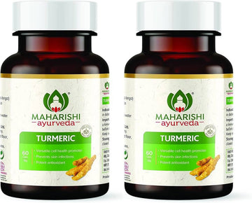 Maharishi Ayurveda 100% OrganicTurmeric Capsules 500 MG 60 count (pak of 2)