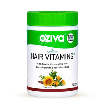 OZiva Hair Vitamins with Biotin, Vitamin E & Iron for Hair Re-growth & Hairfall