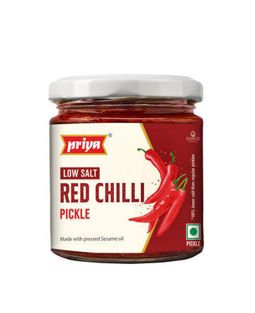Priya Low Salt Red Chilli Pickle 210G