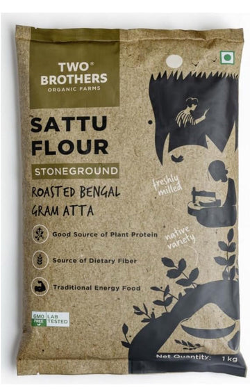 Two Brothers Organic Farms Sattu Atta (1 kg) | Made Using Bengal Gram
