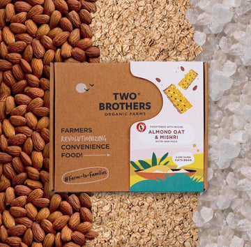 TWO BROTHERS ORGANIC FARMS ALMOND OAT & MISHRI NUTRI-BAR PACK - 9 BARS