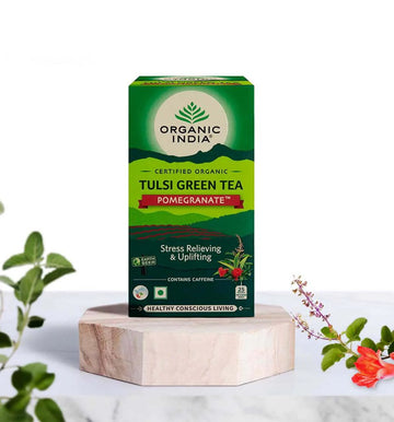 Organic India Tulsi Green Tea Pomegranate Flavour 25 bags