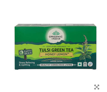 Organic India Tulsi Green Tea Honey Lemon 100 Teabags